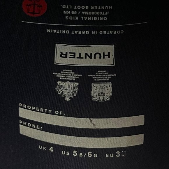 Hunter Boy and Girl Black Waterproof Boots - Picture 3 of 8